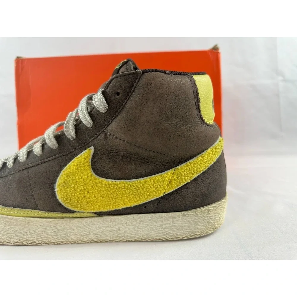 Nike Blazer High Supreme 2007 Sneakers Yellow Brown 316963-271 Size 11